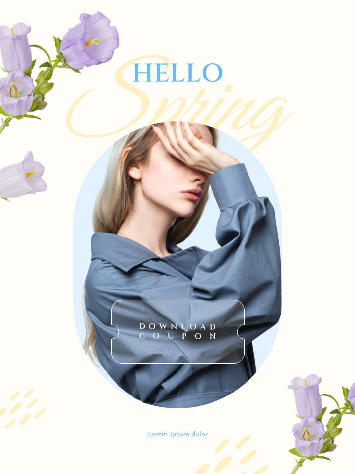 Spring Sale Coupon Event brochure design template
