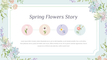 Conception de fleurs de printemps modèles de pitch deck powerpoint_05