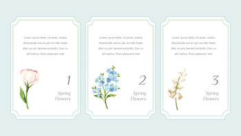 Diseño de flores de primavera plantillas de powerpoint de plataforma de lanzamiento_19