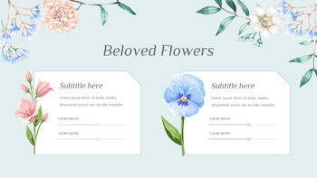 Diseño de flores de primavera plantillas de powerpoint de plataforma de lanzamiento_23