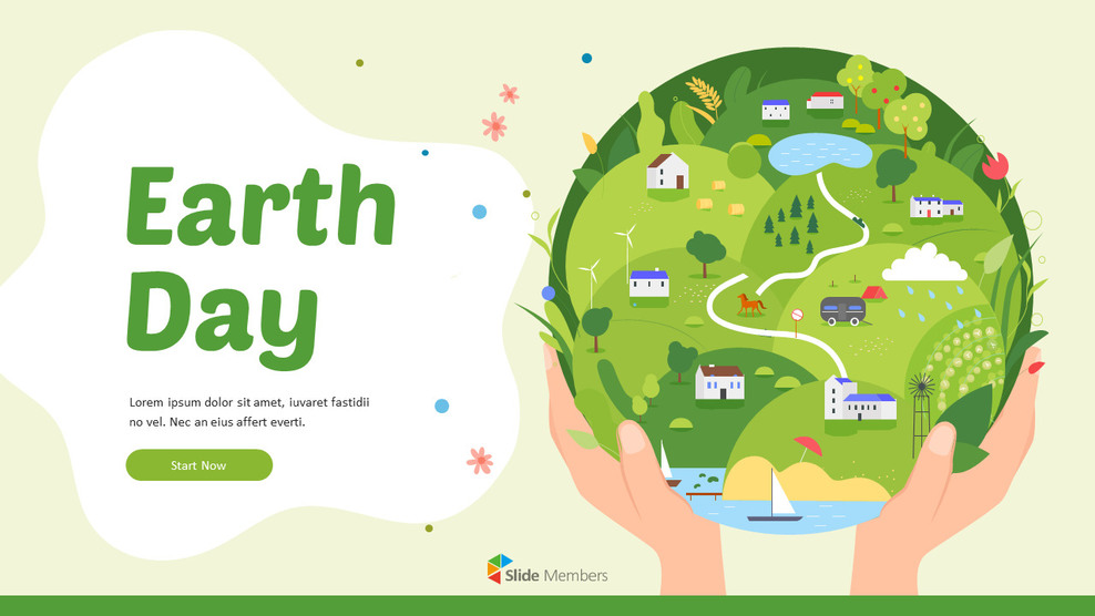 Earth day best ppt template_01