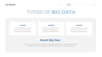 Smart Big Data Pitch Deck PowerPoint Template – Cyan Analytics Deck