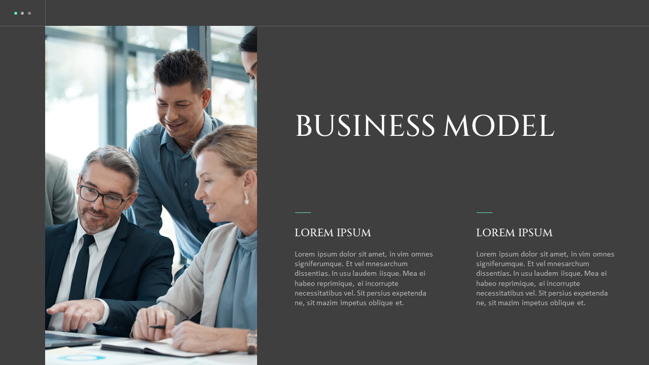 Modern Dark Version Business Solution Simple Google Slides Templates