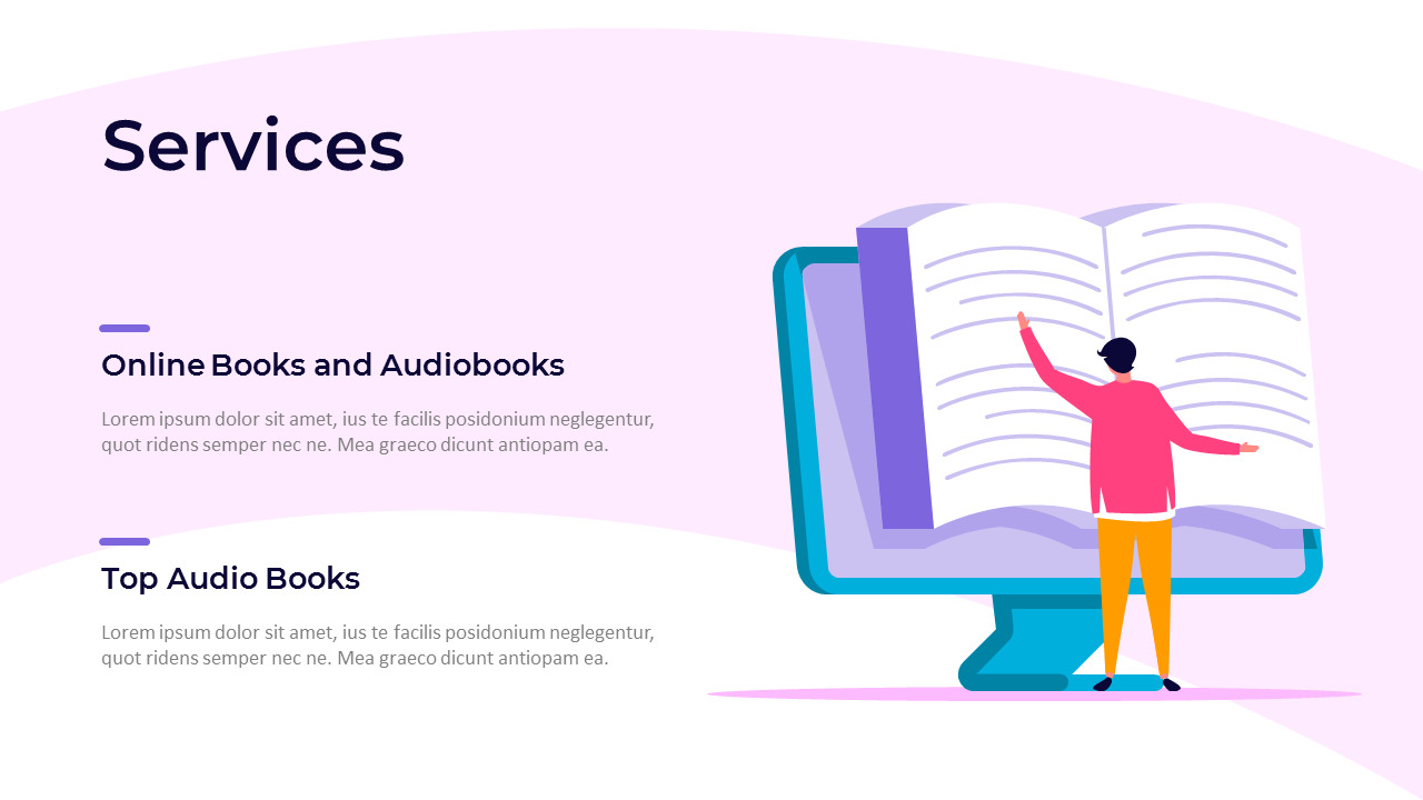 온라인 도서관 일러스트 피치덱 PPT 슬라이드 템플릿_03