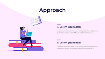 온라인 도서관 일러스트 피치덱 PPT 슬라이드 템플릿_10