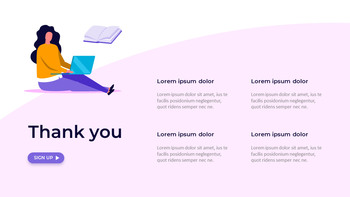 온라인 도서관 일러스트 피치덱 PPT 슬라이드 템플릿_12