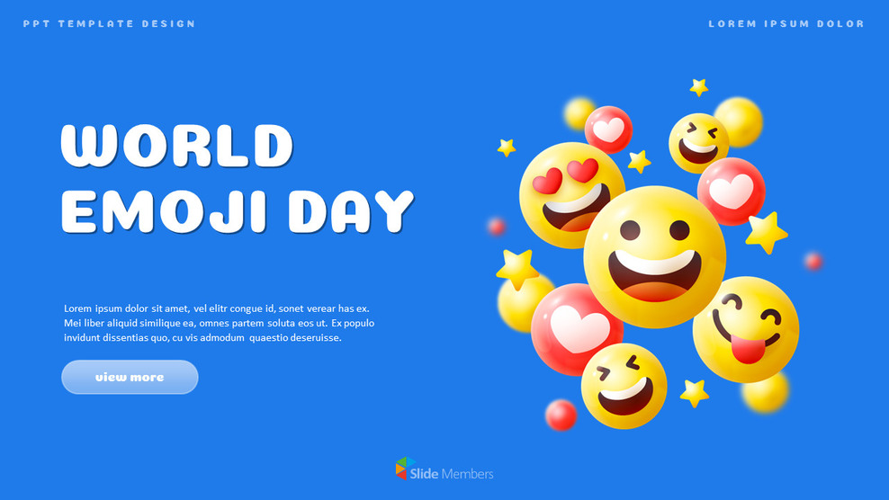 Giornata Mondiale delle Emoji Diapositive PPT_01