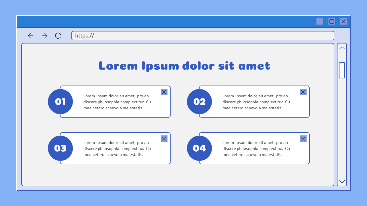 Computer Browser Screen Slide Retro Web Browser Simple Slides Templates