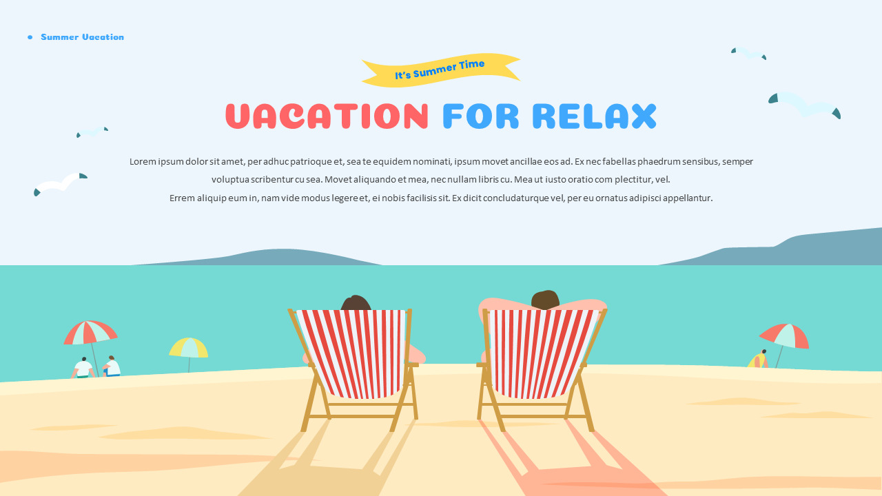 Summer Vacation good google slides template