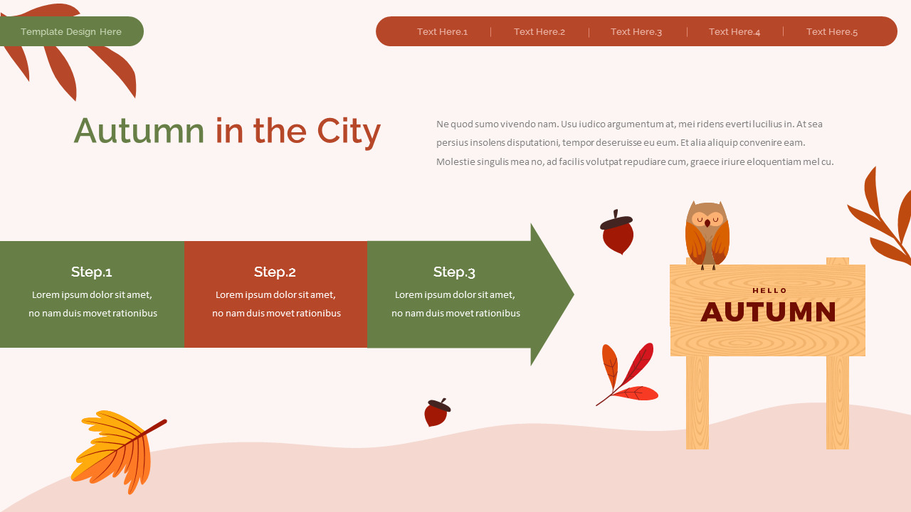 Hello, Autumn building ppt background