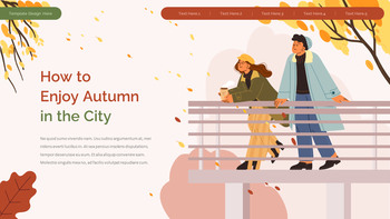 Hello, Autumn building ppt background_13