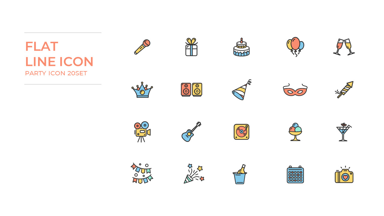 Fiesta Iconos vectoriales