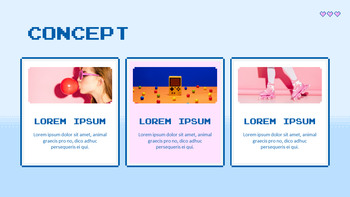 Presentación del concepto de Pixel Art plantilla de presentación de inicio