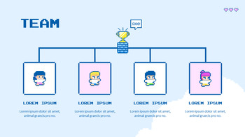 Pixel Art Concept Pitch Deck startup presentation template