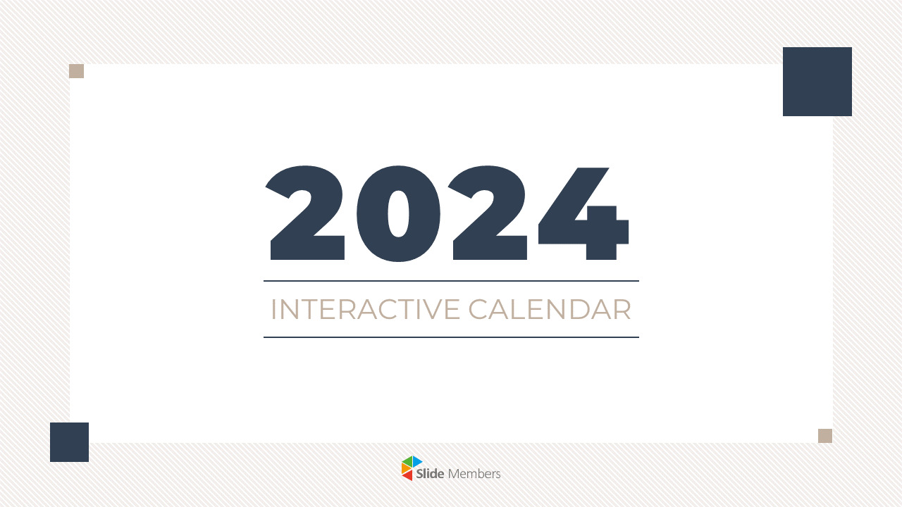 Calendario Interactivo 2024 Diapositivas de powerpointPlantillas