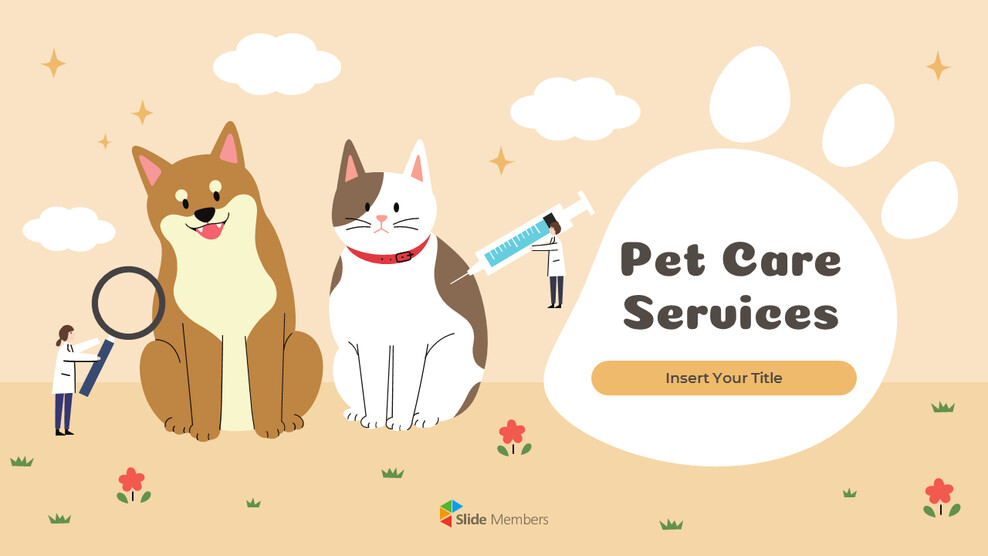 Servicios de cuidado de mascotas Plantillas de PowerPoint Diseño multipropósito_01