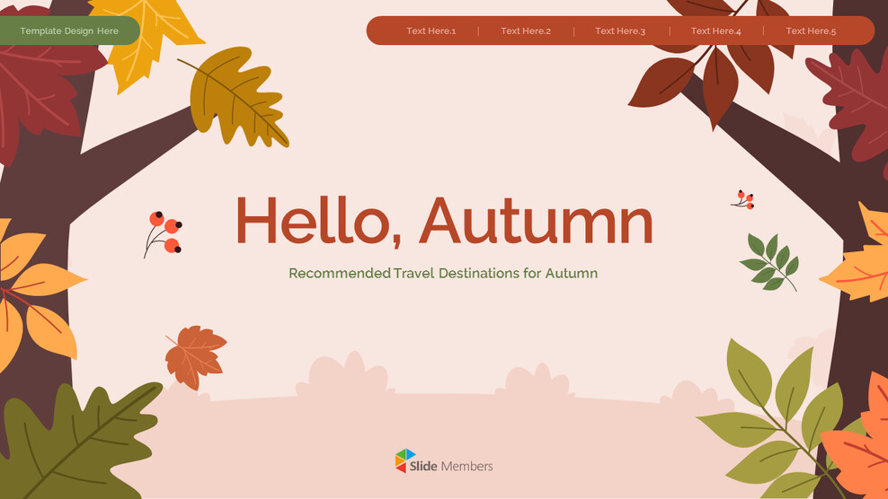 Hello, Autumn design ppt
