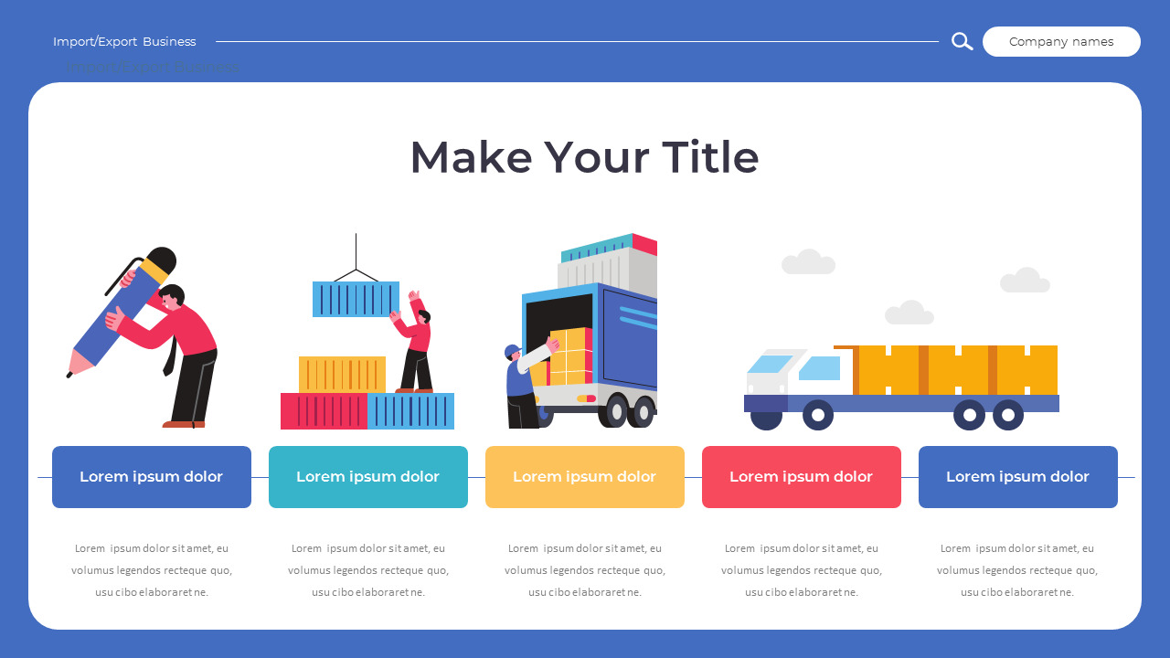 Import and Export Business team presentation template