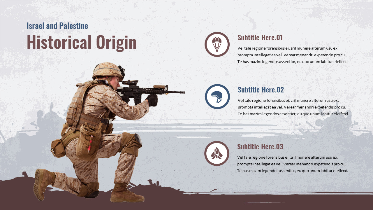 The Story of Israel Palestine War Modern PPT Templates