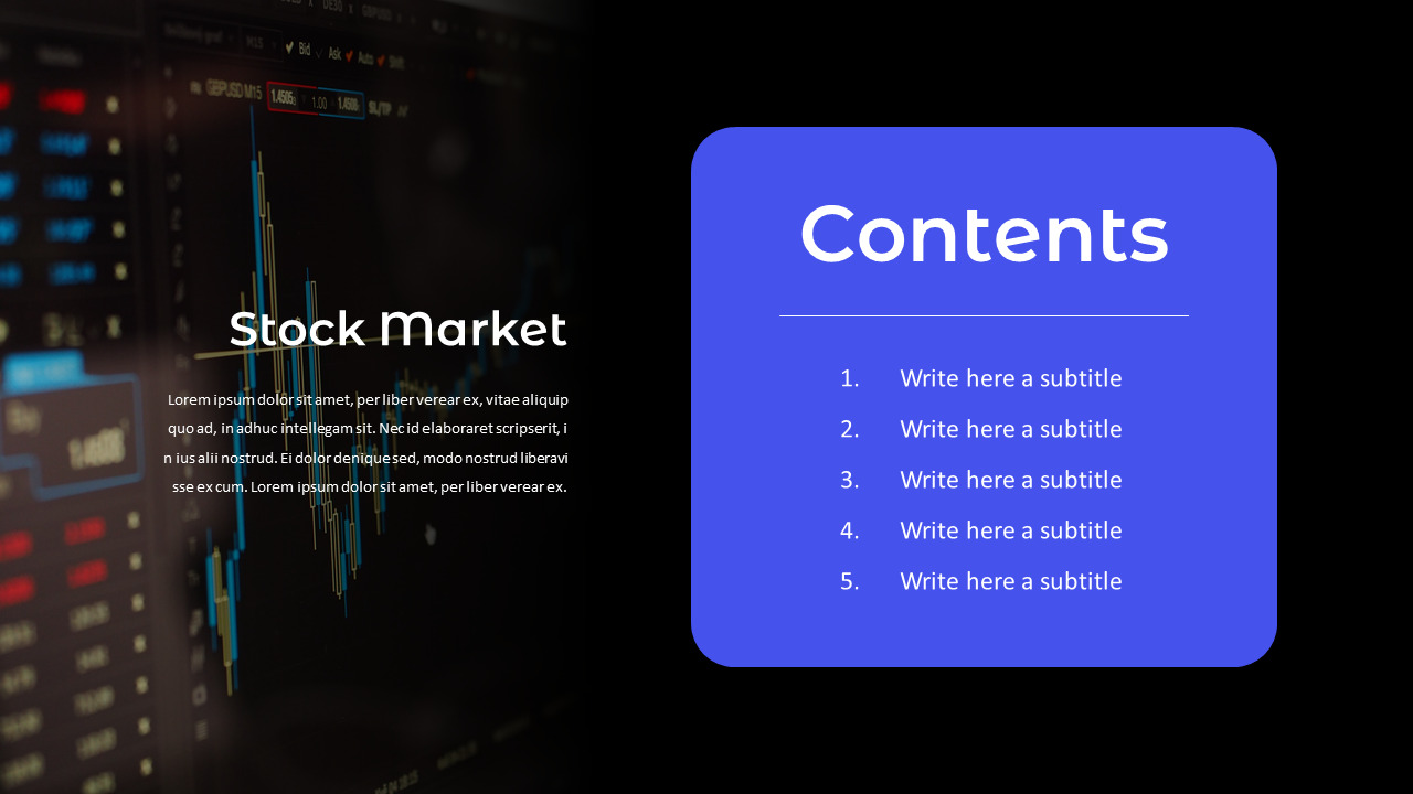 Stock Market Free - Google Slides for mac