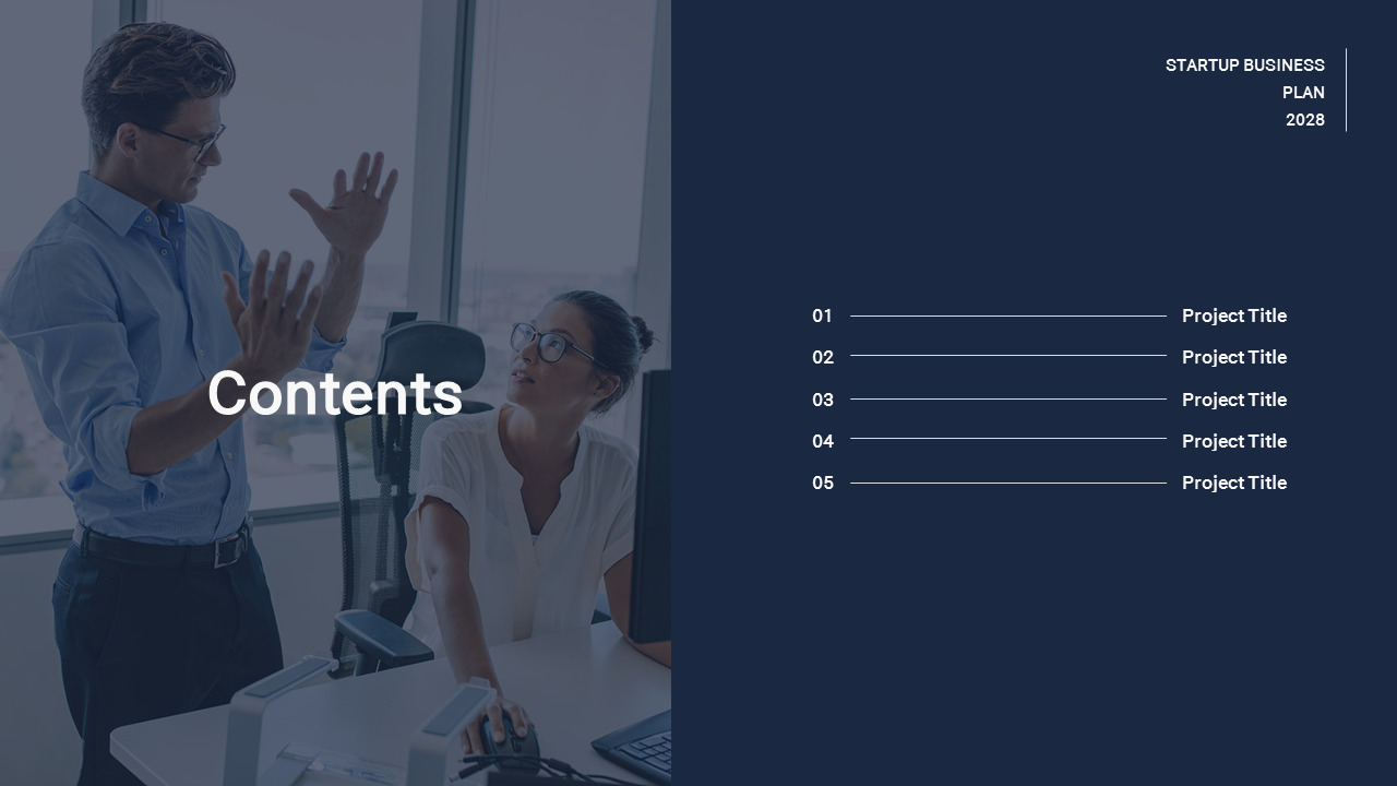 Startup Business Plan slide template