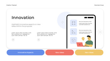 クリエイティブな提案のピッチデッキ PPTテンプレートシンプルなデザイン_05