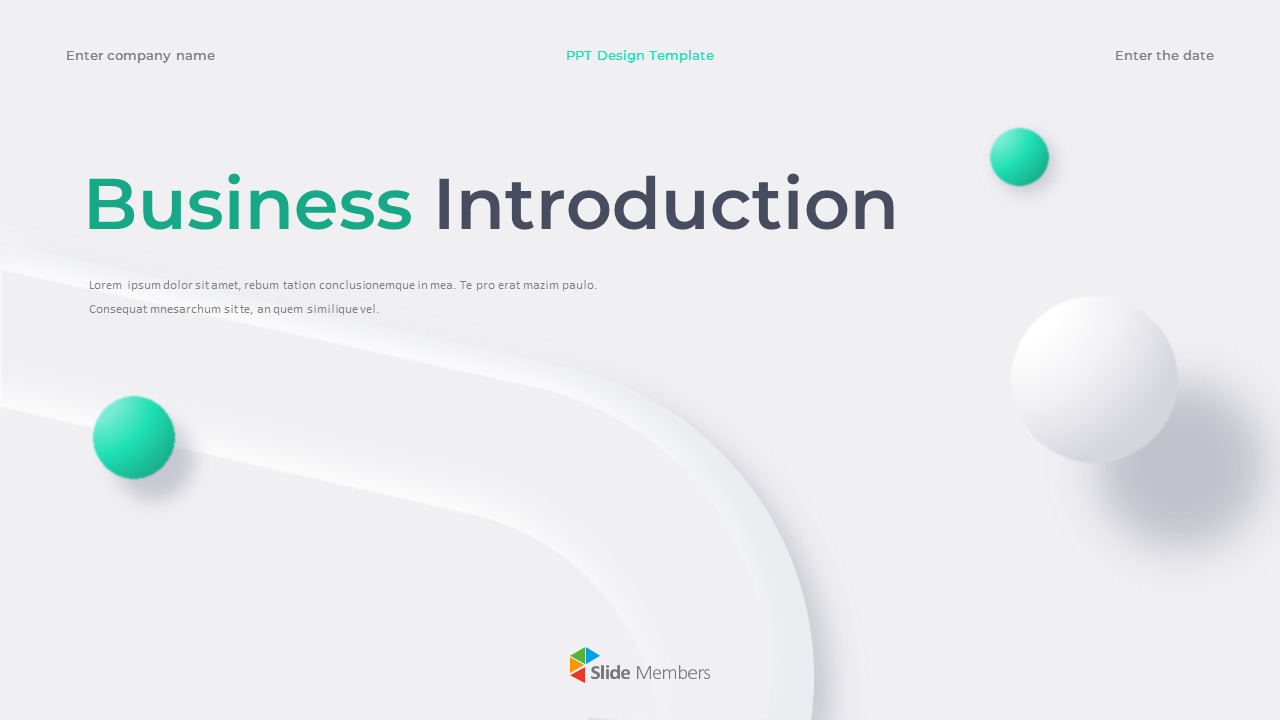 Neumorphism Business Introduction powerpoint presentation themes