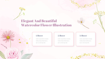 Watercolor flower illustration portfolio powerpoint_07