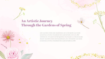 Watercolor flower illustration portfolio powerpoint_17