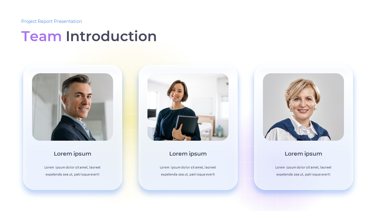 Project Report google slides template download