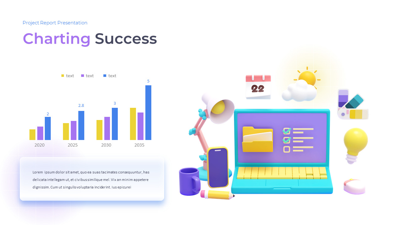 Project Report google slides template download