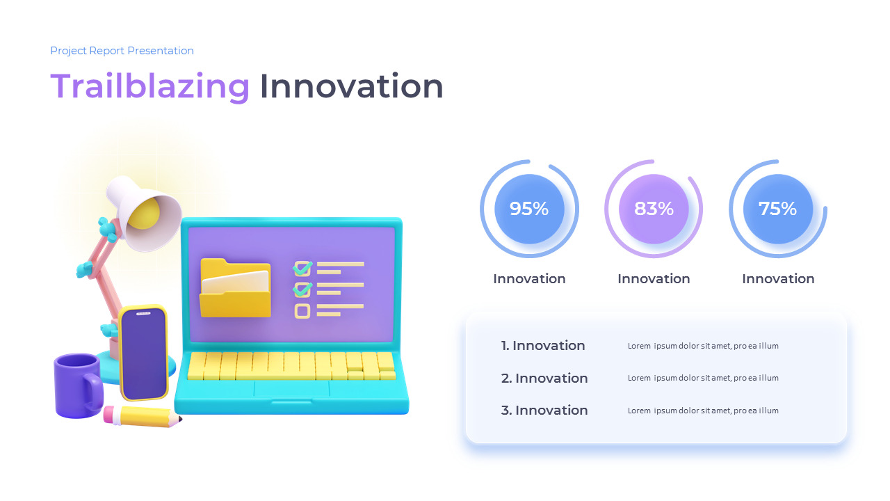 Project Report google slides template download