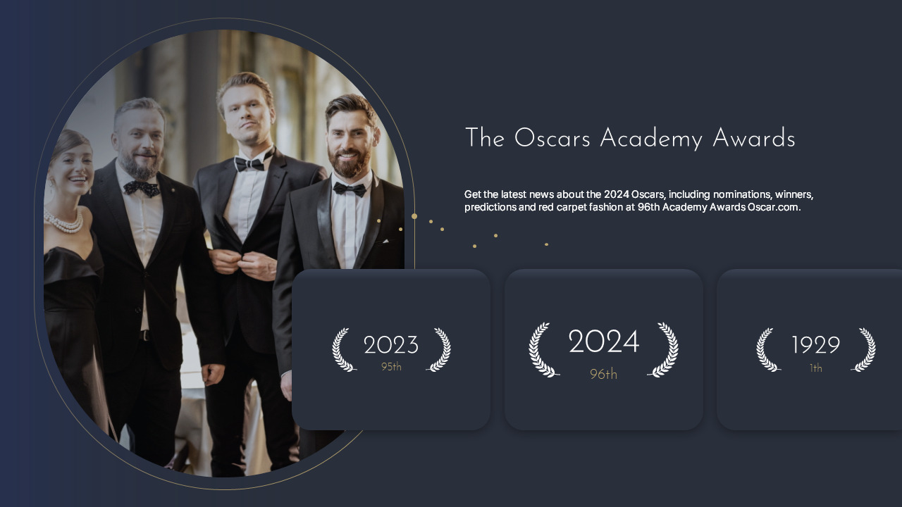 Diapositives animées de la 96e cérémonie des Oscars 2024 dans PowerPoint_02