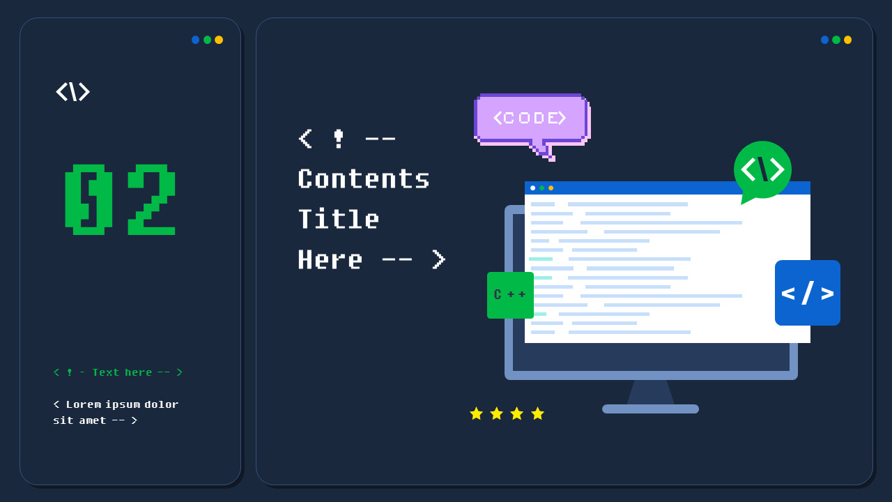 Pixel Art Coding Programming Best Business PowerPoint Templates