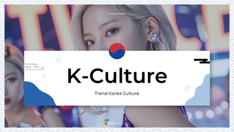 K-컬처 및 한류 콘텐츠 소개를 위한 서울 네온 배경 파워포인트 템플릿