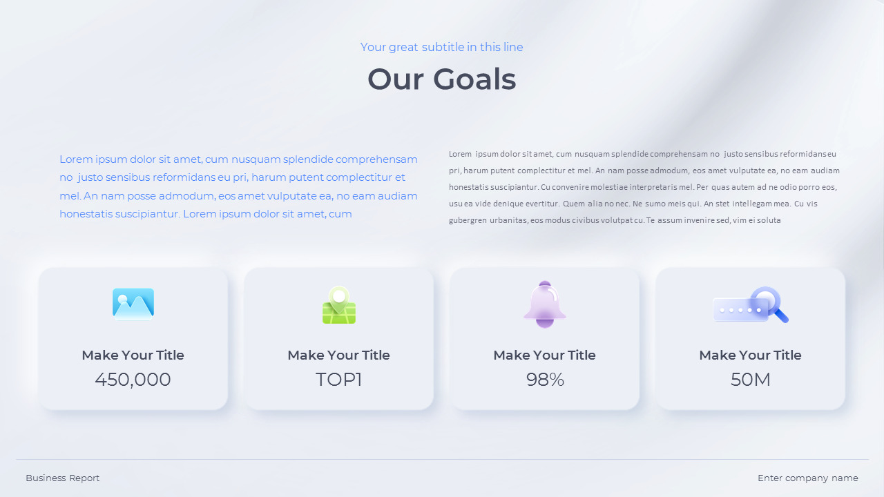 Neumorphism Business Report google slides design