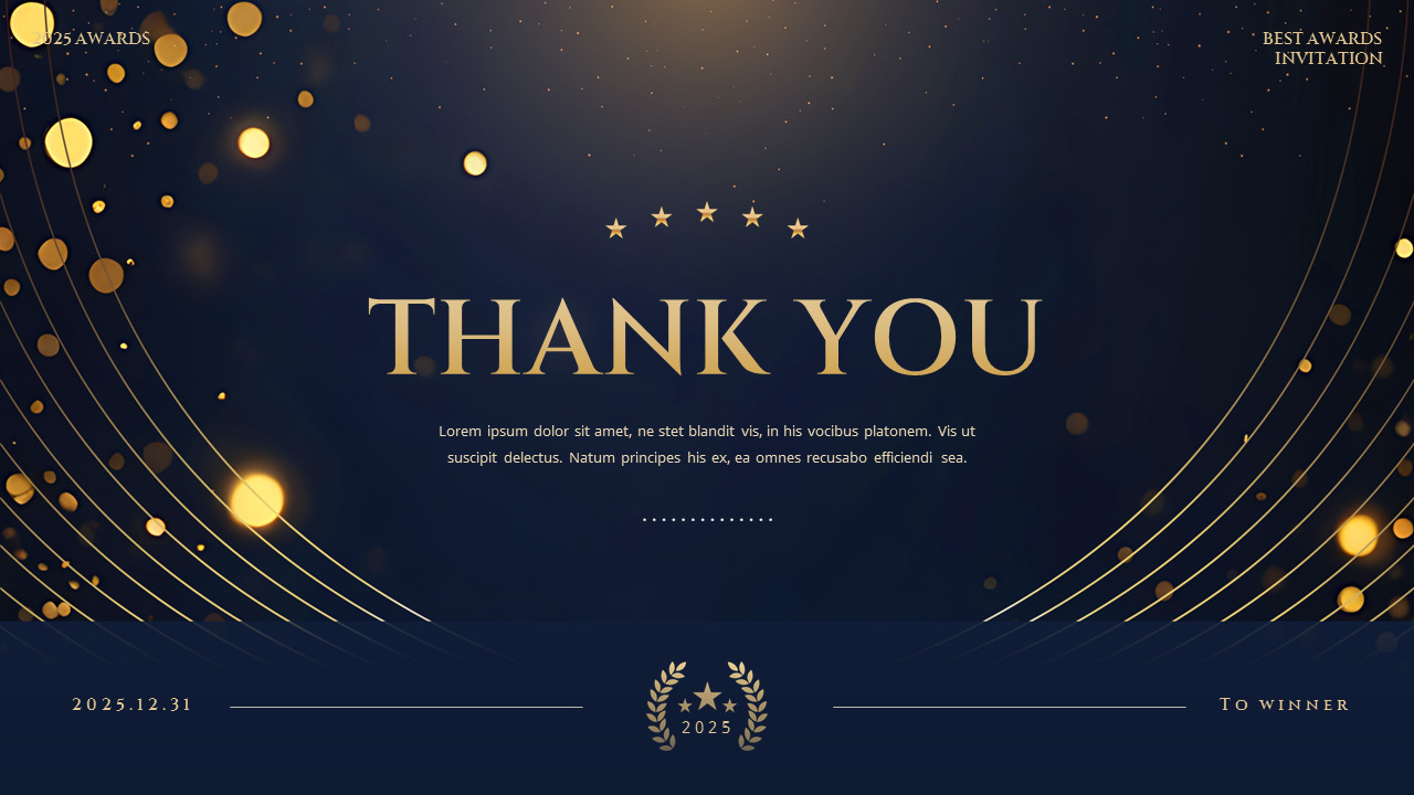 Grand Prize Award Invitation PowerPoint Slides – Elegant Burgundy Gala Deck