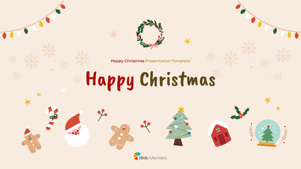 Happy Christmas template google slides