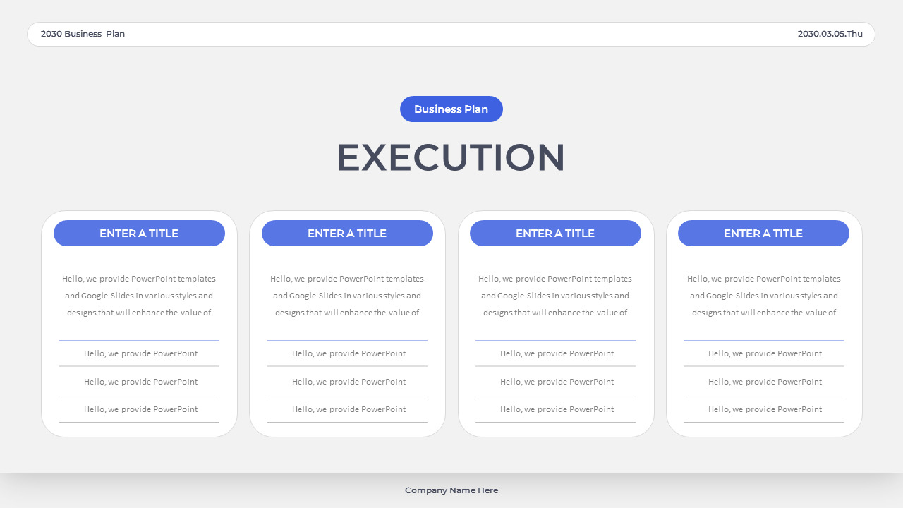 2050 Winning Business Plan PPT Theme