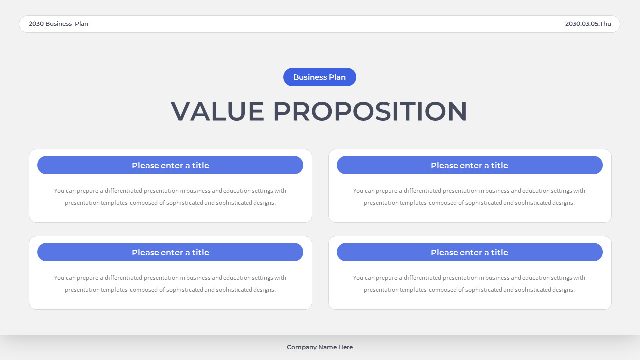 2050 Winning Business Plan PPT Theme