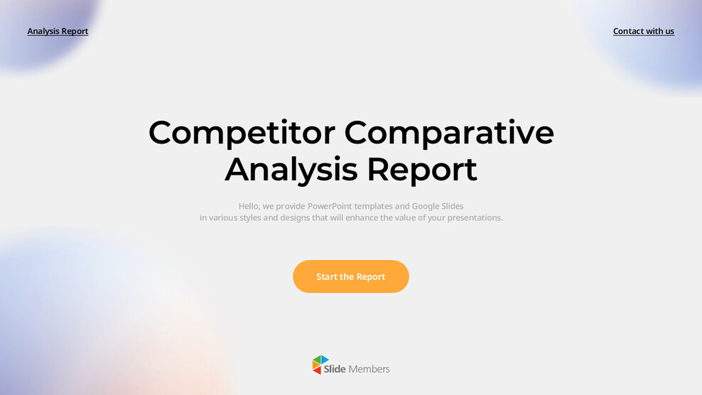 Competitor Comparative Analysis Report computer ppt background_01