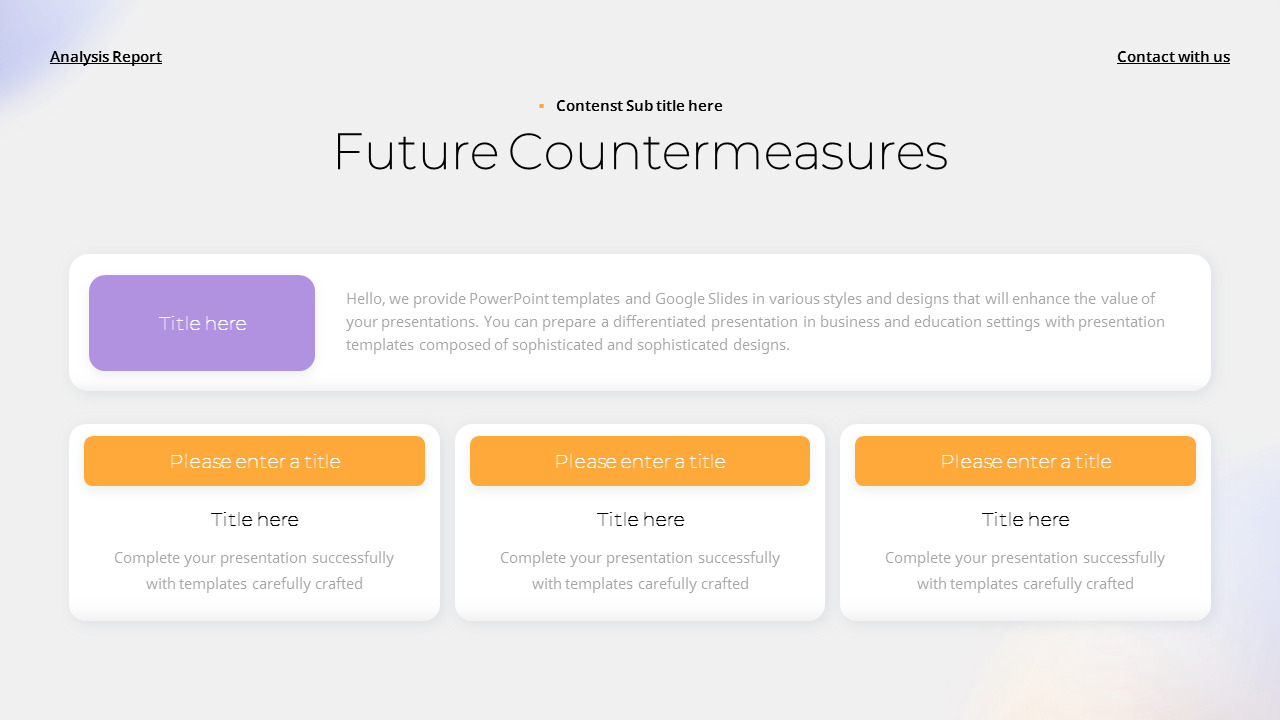 Competitor Comparative Analysis Report design ppt