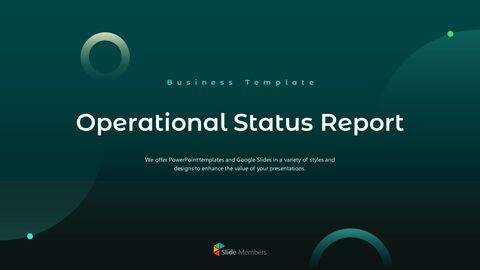 Operational Background Update Operational Status Report powerpoint designer|Business|Templates