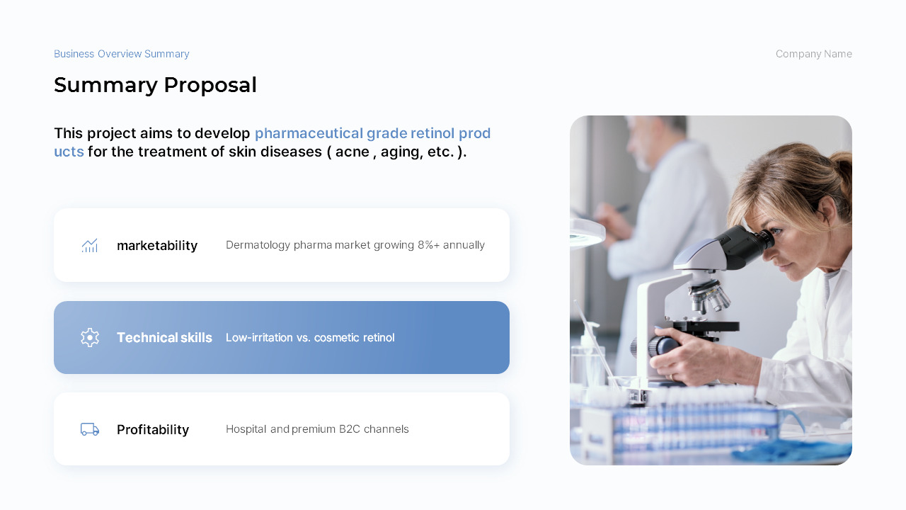 Pharmaceutical Skincare & Retinol Investment Strategy powerpoint template design_03