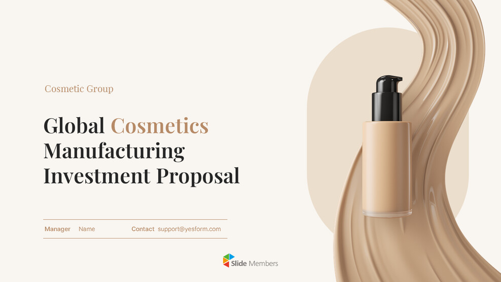 グローバル化粧品製造投資事業提案 スタートアッププレゼンテーションテンプレート_01