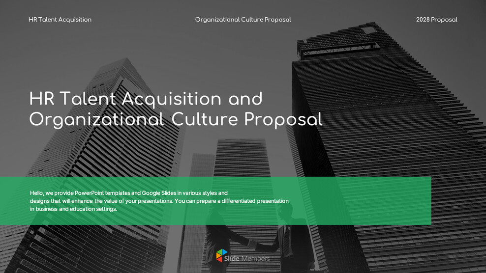 Estrategia de Adquisición de Talento de RRHH y Propuesta de Cultura Organizacional Mejores Plantillas de PowerPoint para Negocios_01