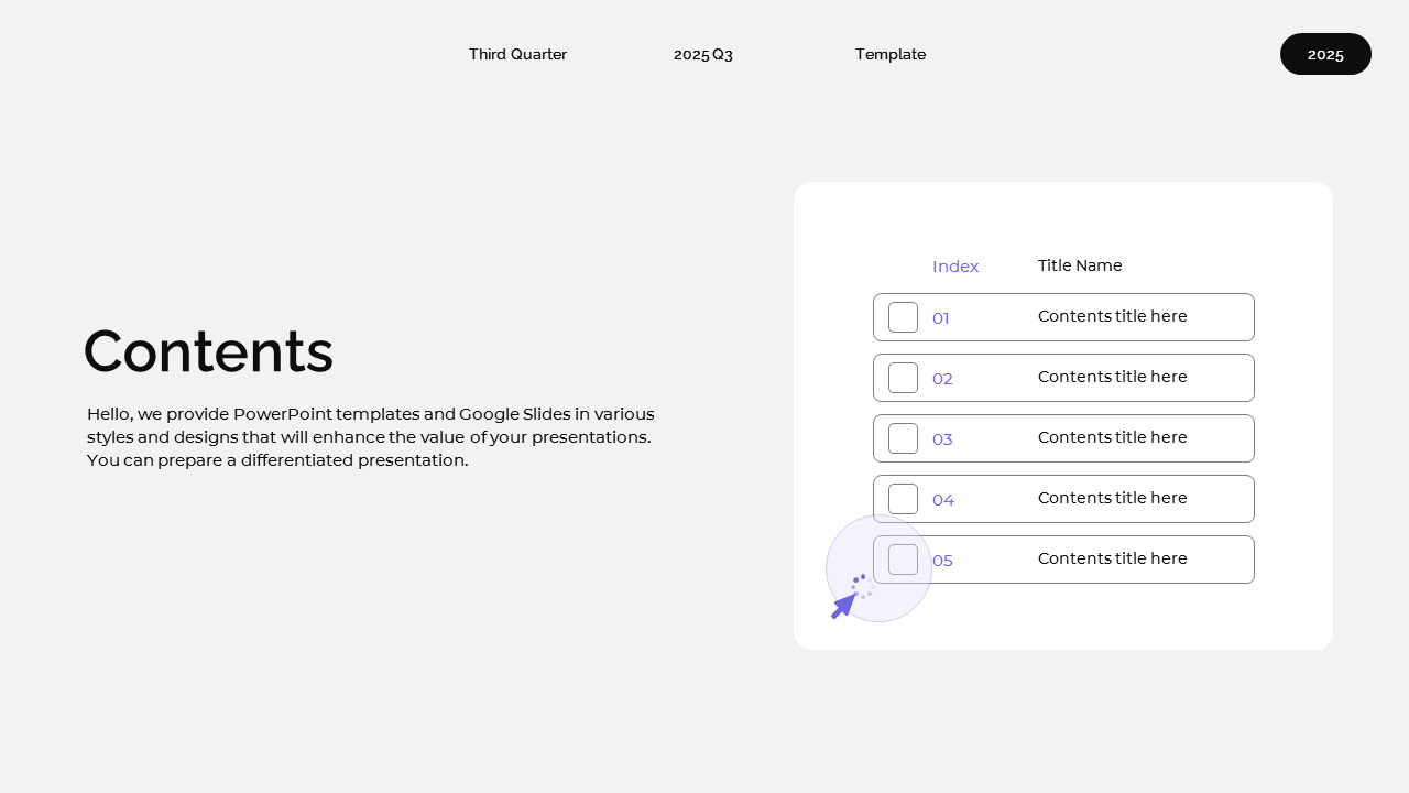 Rapport sur les résultats et la performance financière du troisième trimestre 2025 (troisième trimestre 2025) Conception de modèles PowerPoint_02
