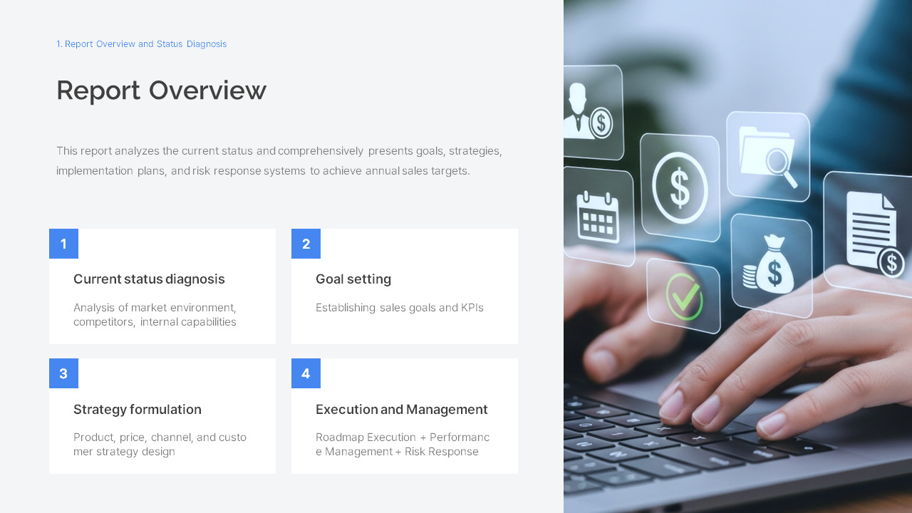 Informe de estrategia de crecimiento y logro de objetivos de ventas diseño ppt_03