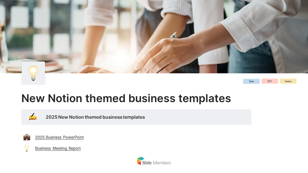 Moderne Business-Präsentation im Notion-Stil: Elegante und minimalistische Folien Team-Einführungspräsentation ppt_01