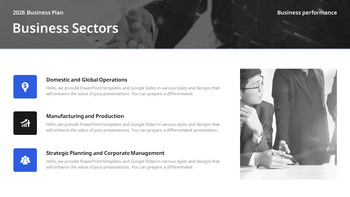 Strategischer Geschäftsplan für das neue Jahr 2026 – Unternehmensvision und Aktionsplan Einfache PowerPoint-Vorlagen_09